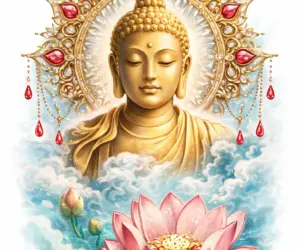 Bouddha mandala lotus et eau couleurs